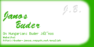 janos buder business card